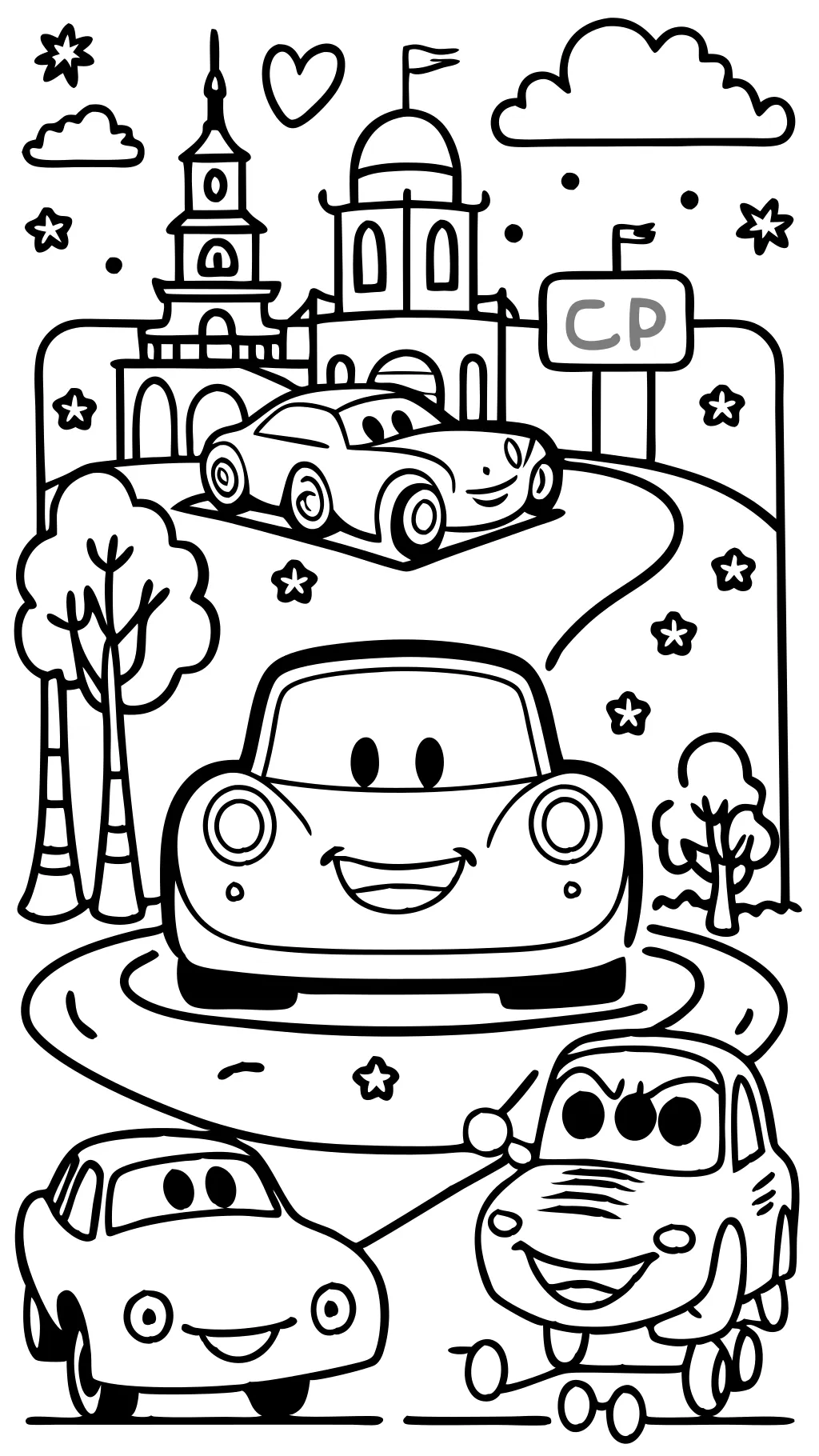 cars disney coloring pages